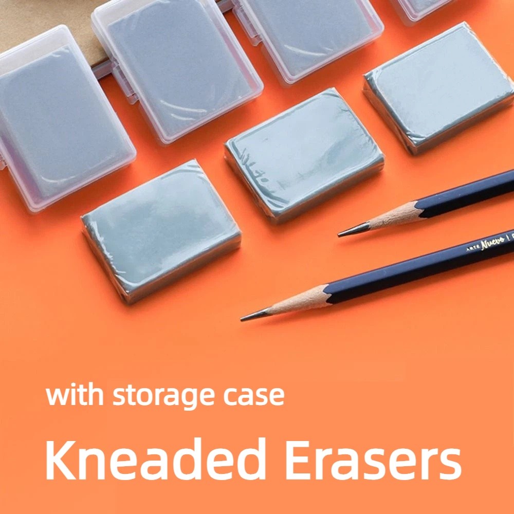 Rubber Eraser Kneaded - 4개입 교정용 소프트 스케치 지우개 회색