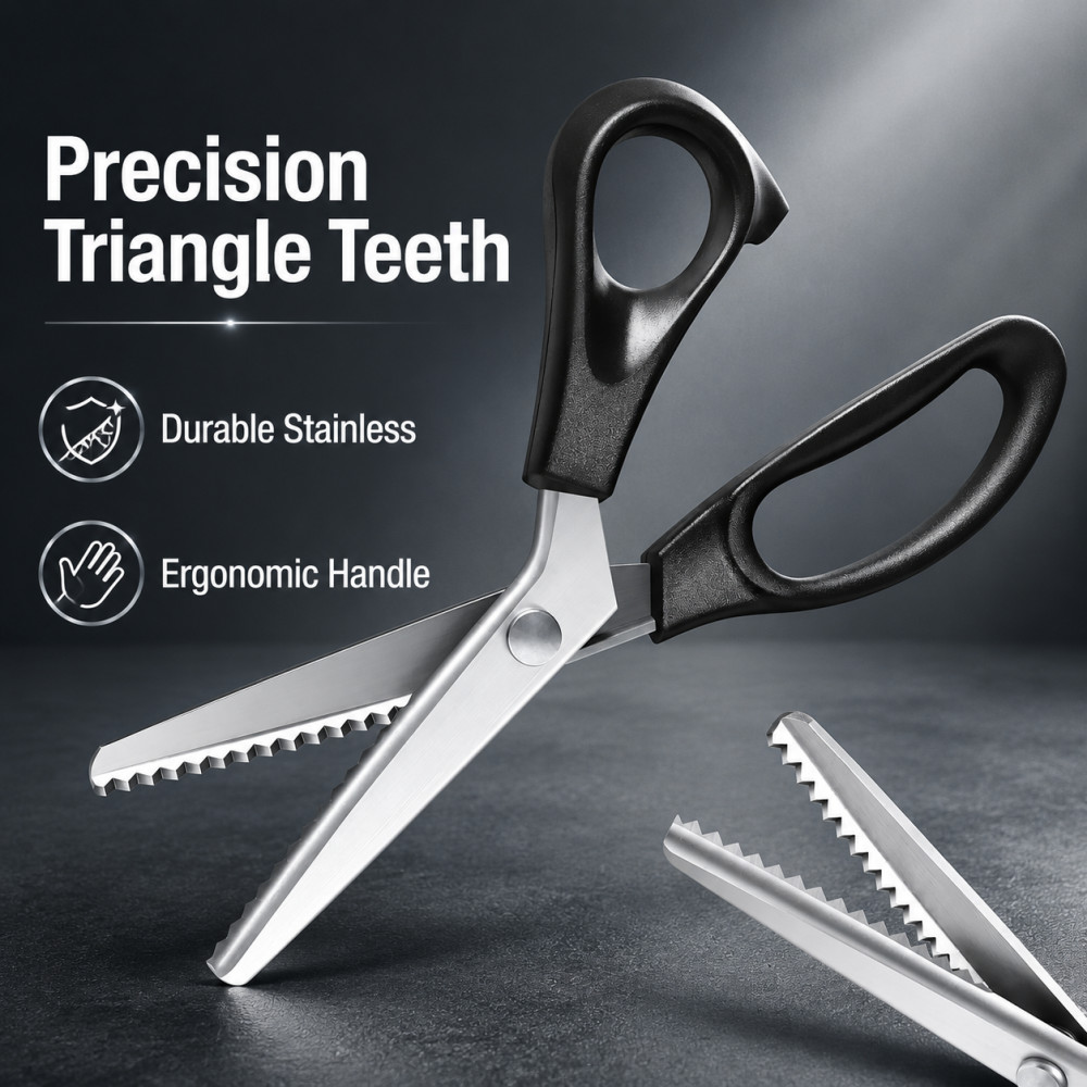 Scissors Stainless Craft - 스테인리스 스틸 핑킹 가위 삼각형 지그재그