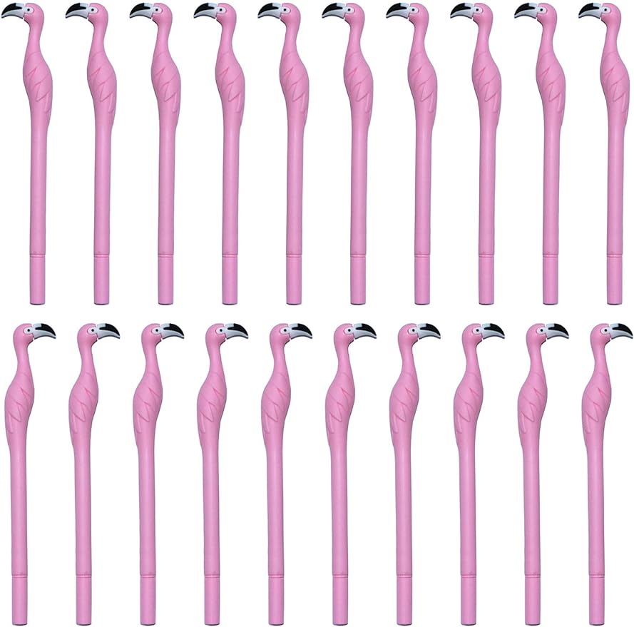 Gel Ink Pen Set - 귀여운 핑크 플라밍고 젤 펜 세트