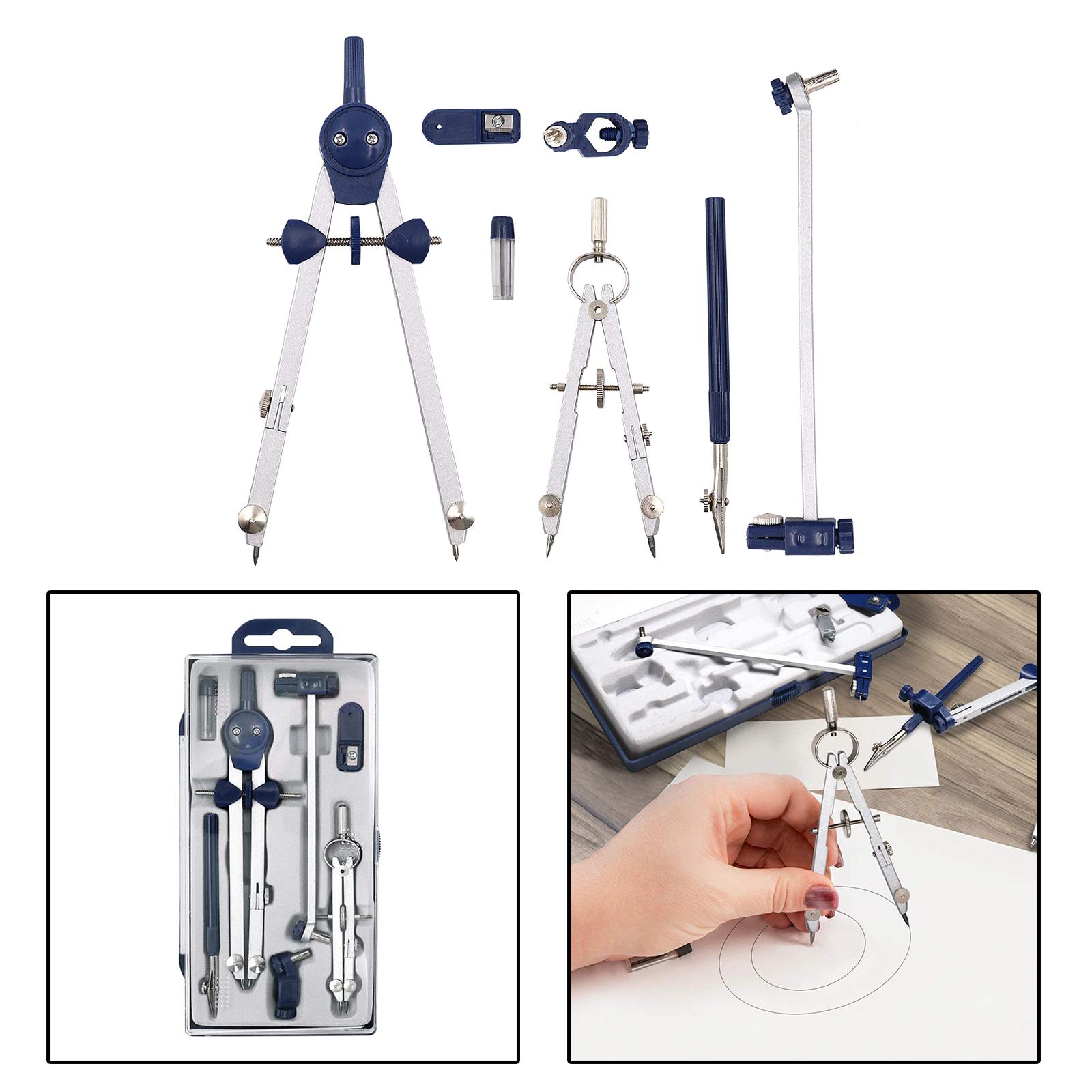 Compass Geometry Set - 7Pcs 기하학 세트, 기하학 정밀 도구,