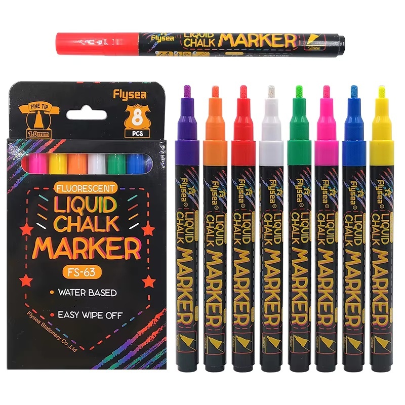Whiteboard Marker Set - 8 개 액체 분필 마커-칠판 화이트