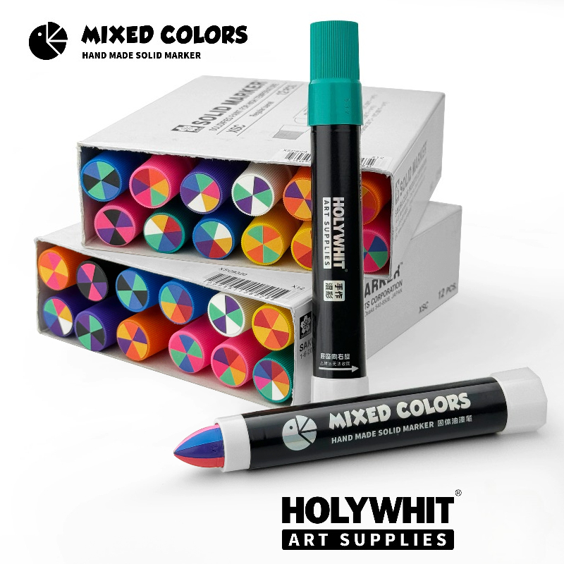 Whiteboard Marker Set - 1 Pcs 혼합 고체 오일 기반