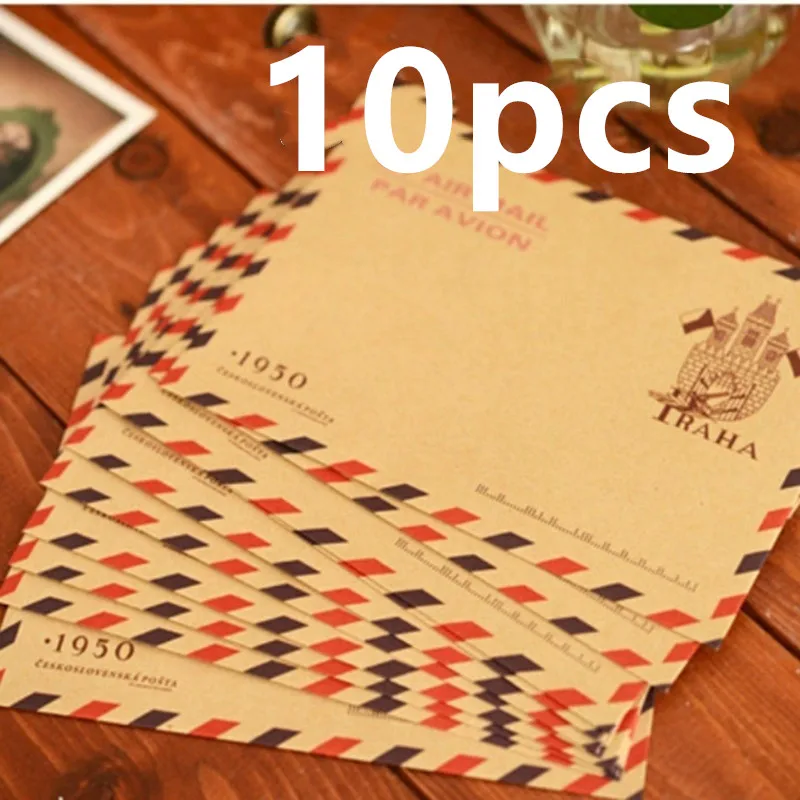 Letter Envelope Kraft - 10pcs 9.7*7.5cm 레트로 인기있는 봉투 엽서