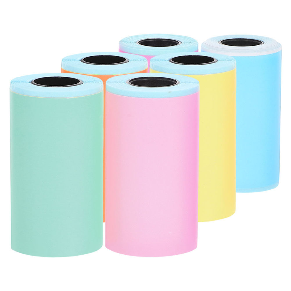 Sticker Label Roll - 6 롤 미니 열전사 프린터 용지