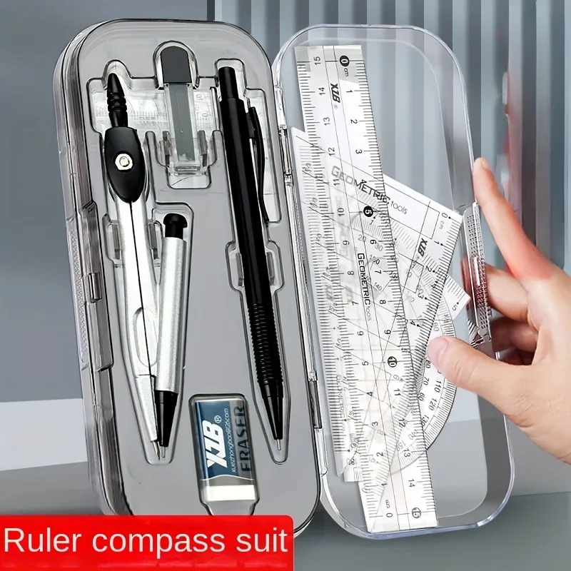 Compass Geometry Set - 8가지 기능 수학 기하학 세트 (컴퍼스,