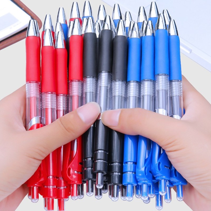 Stationery Office And School Supply Stores - 자동 젤 펜 0.5mm 검정 빨강