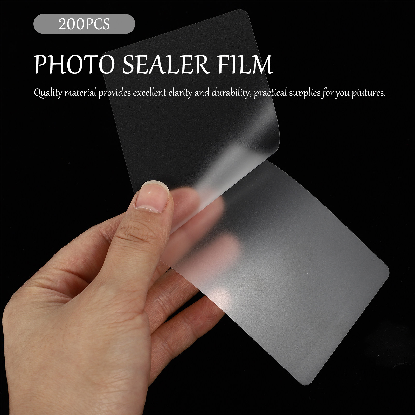 Document Laminator Pouch - 200개 라미네이팅 시트 방수 보호 필름