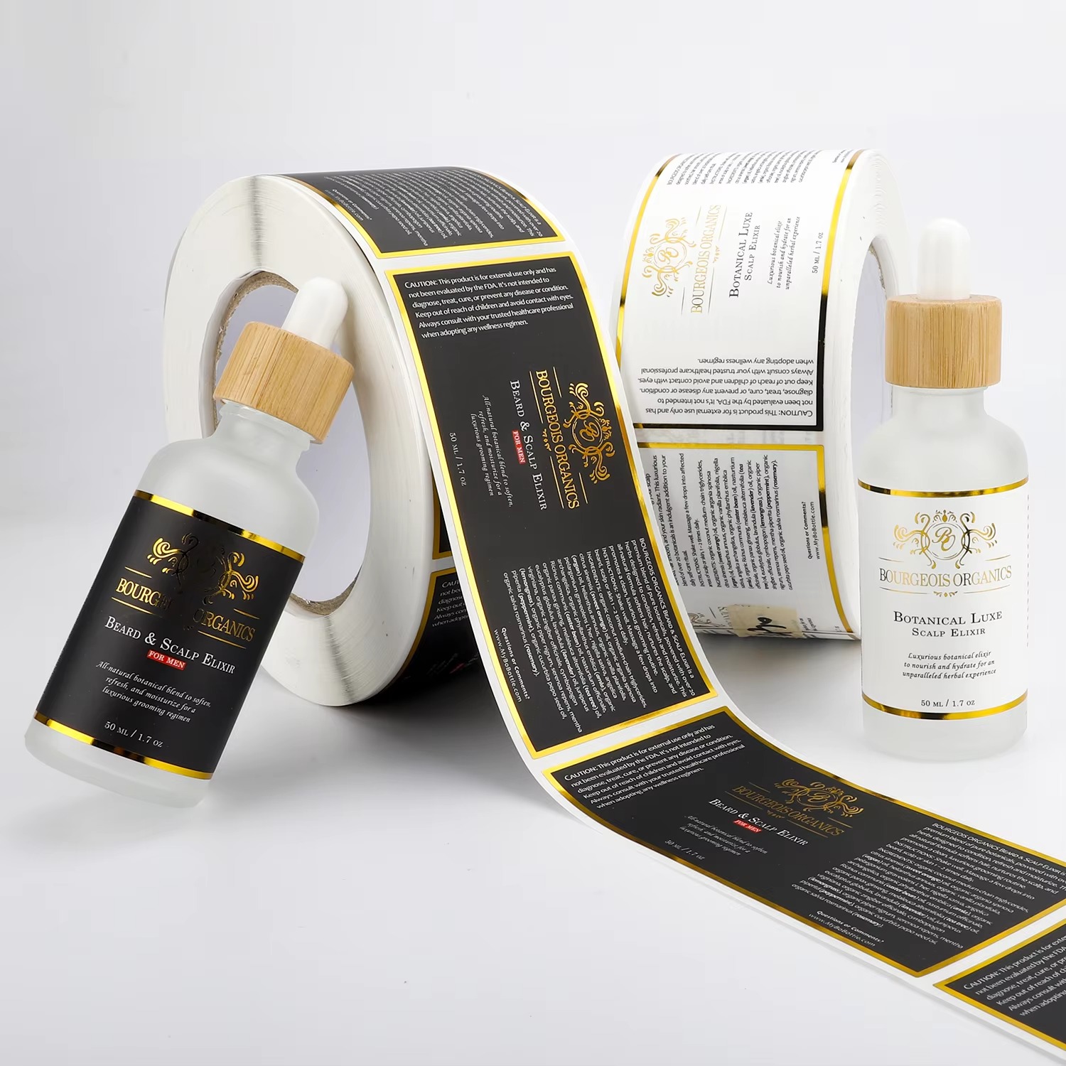 Sticker Label Roll - 맞춤형 방수 | 화이트 비닐 BOPP