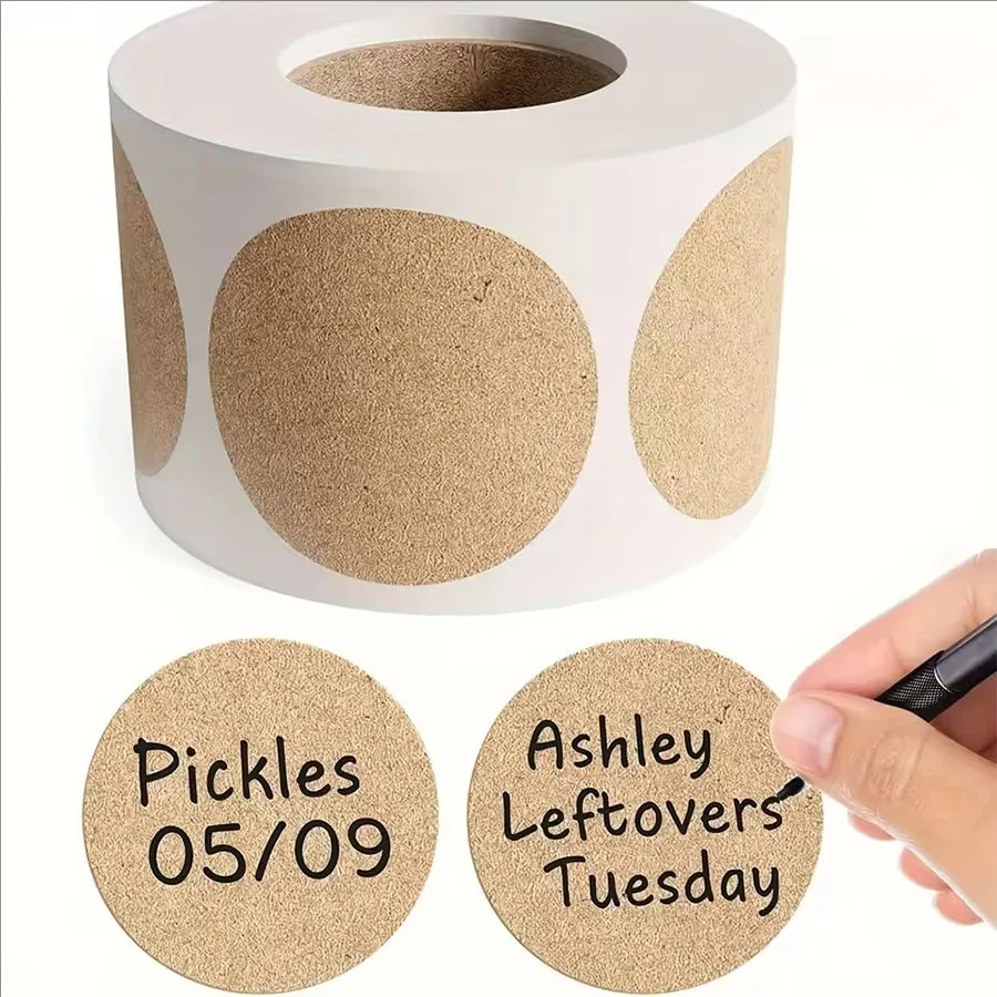 Sticker Label Roll - 500 Pcs / 1 롤, 크래프트