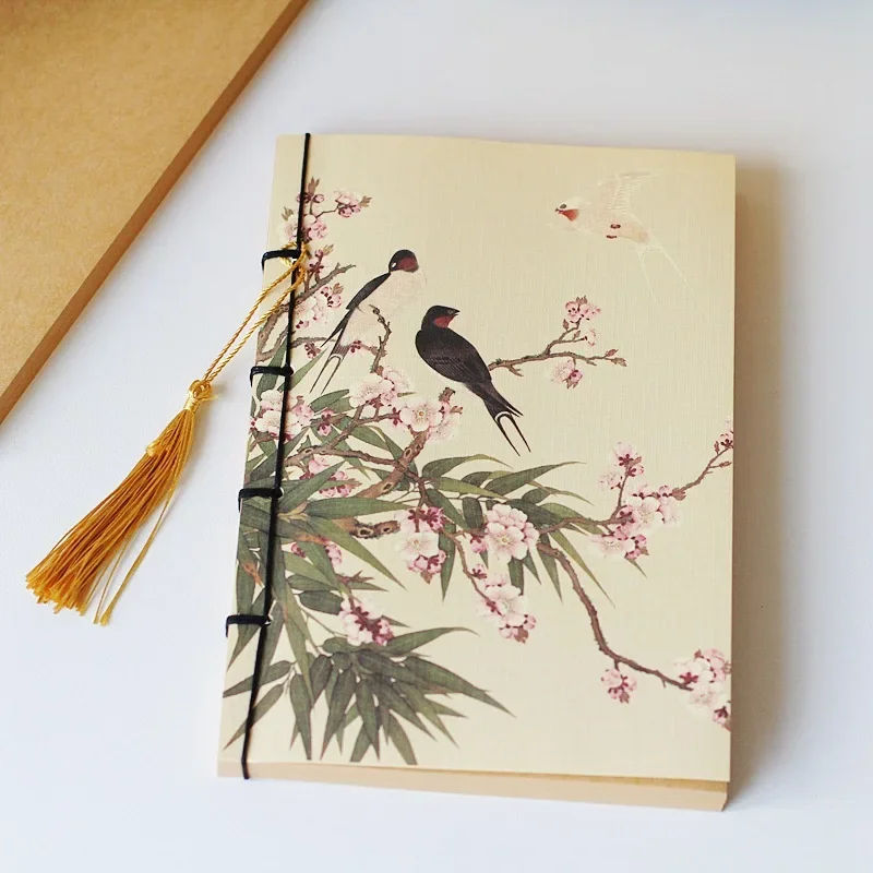 중국어 복고풍 개인 일기 노트 골동품 Tassels 빈 - Graph Paper Pad 리뷰 및 가격
