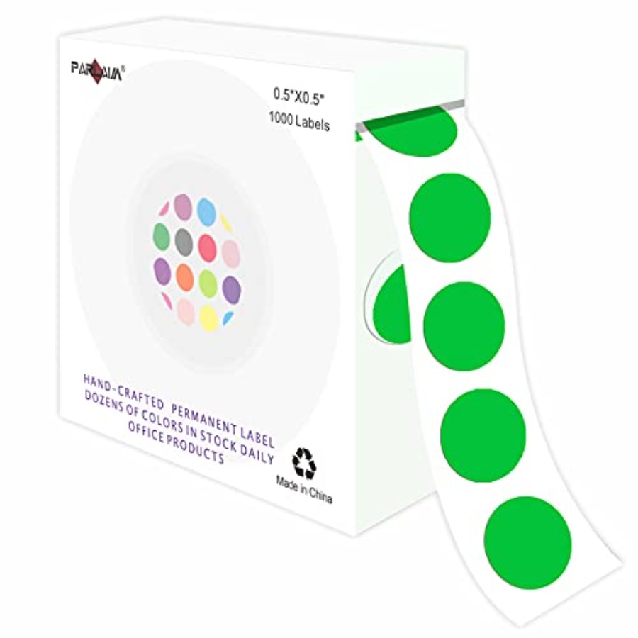 1/2인치 원형 영구 접착식 컬러 코드 도트 스티커,  - Sticker Label Roll 리뷰 및 가격