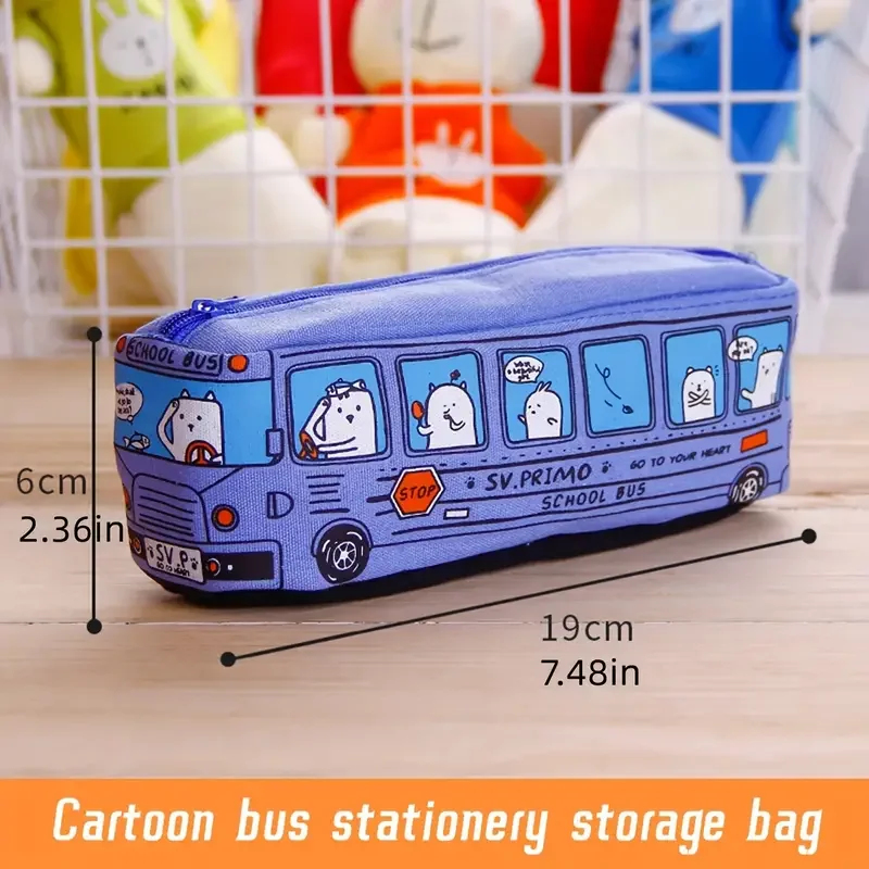 1pc 크리 에이 티브 대용량 캔버스 스쿨 버스 연필  - Stationery Office And School Supply Stores 리뷰 및 가격