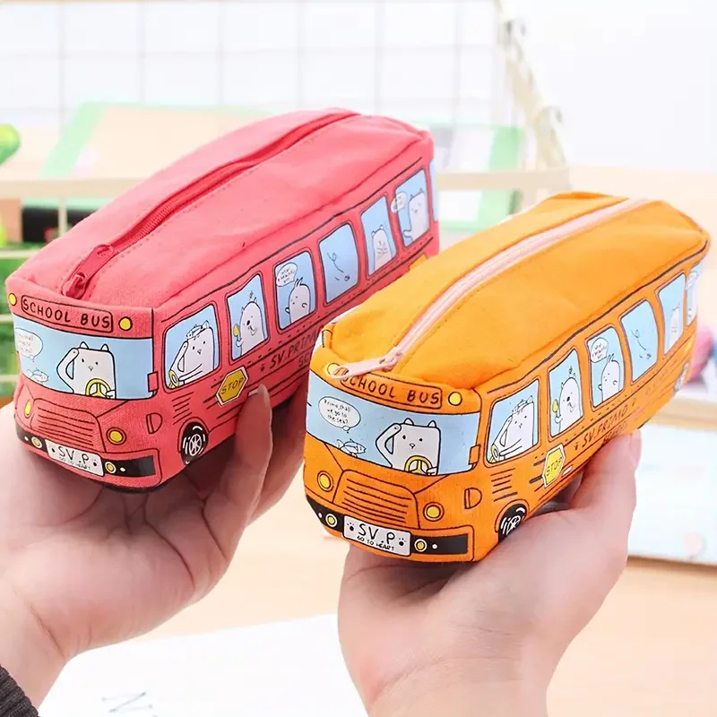 1pc 크리 에이 티브 대용량 캔버스 스쿨 버스 연필  - Stationery Office And School Supply Stores 리뷰 및 가격