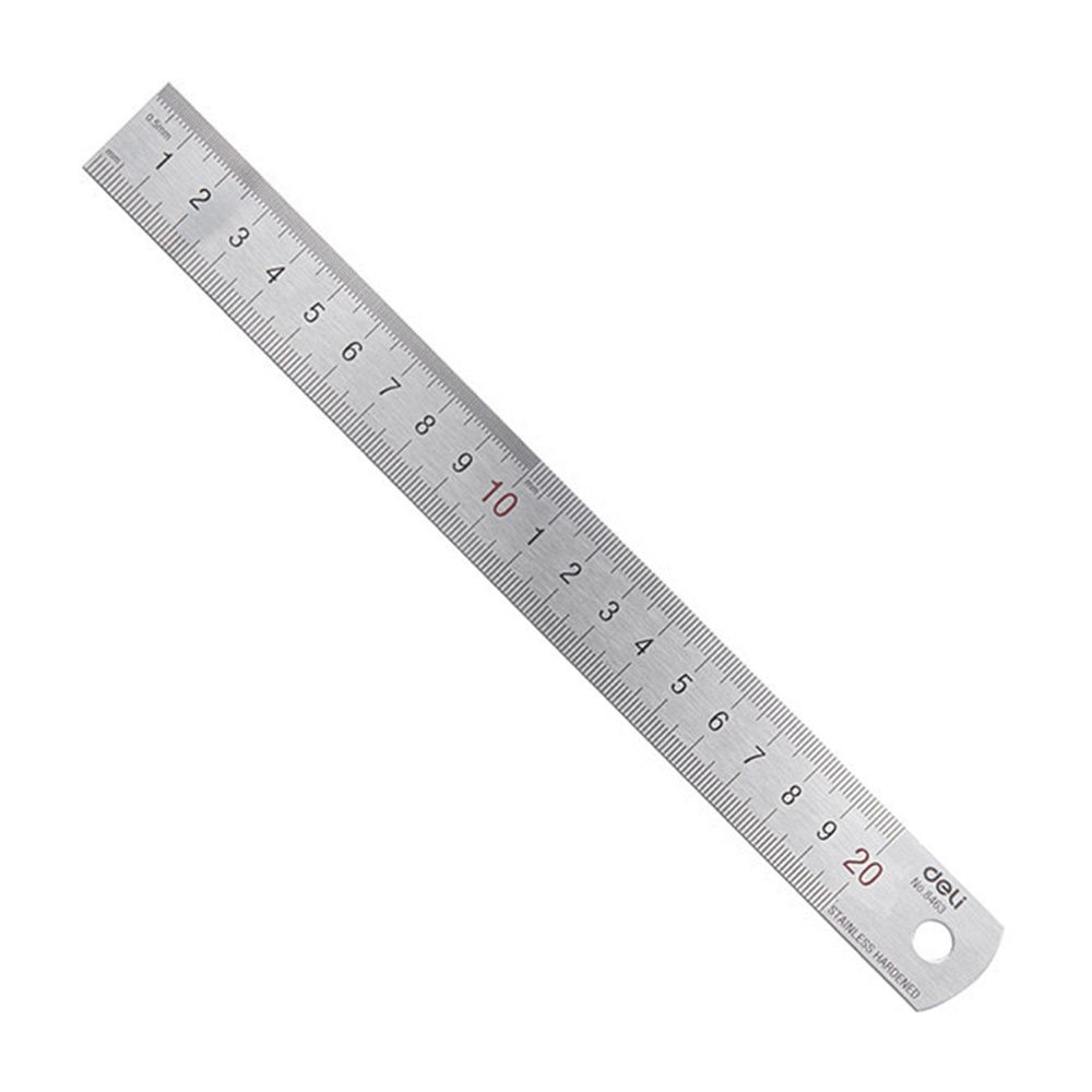 델리 20cm 스테인레스 스틸 금속 직선 눈금자 MM  - Stationery Office And School Supply Stores 리뷰 및 가격