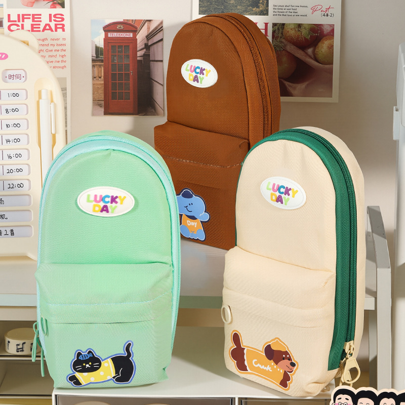 옥스포드 캔버스 수직 연필 가방 내마모성 부드러운 지퍼 - Stationery Office And School Supply Stores 리뷰 및 가격