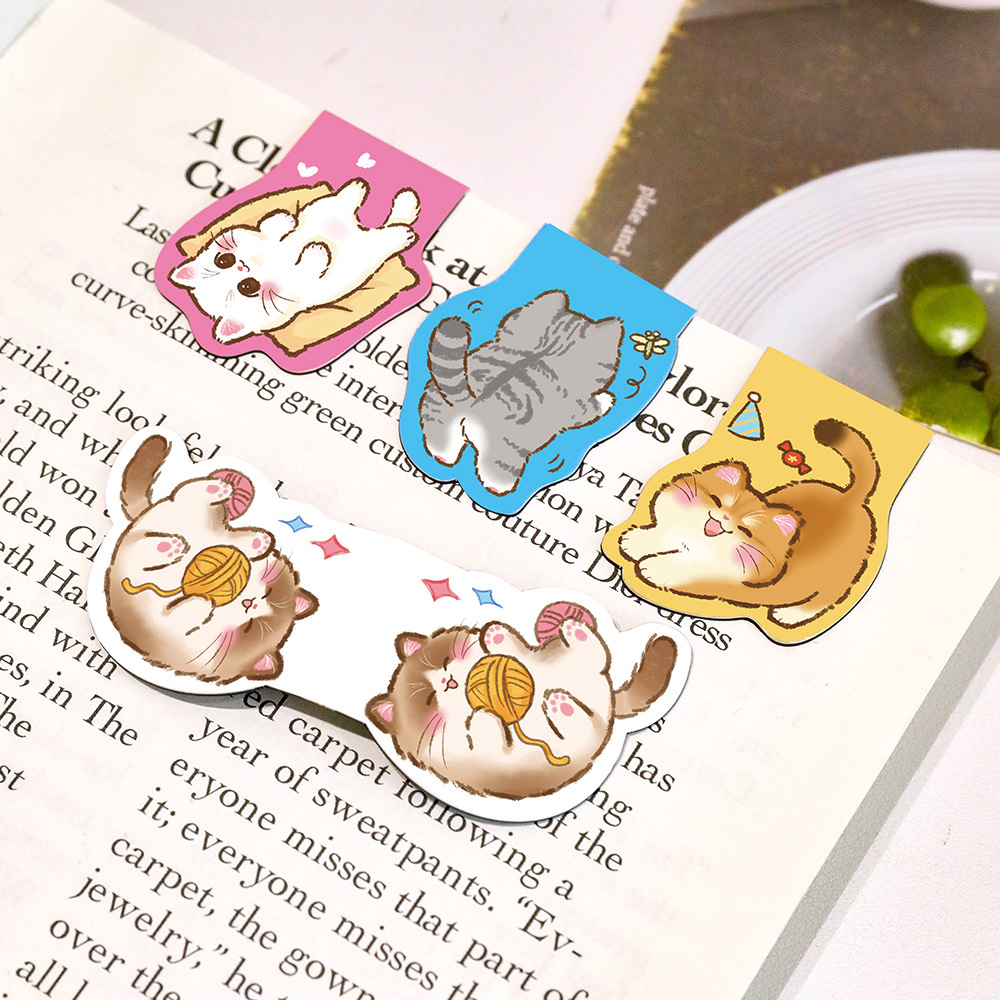 2 개/대 귀여운 고양이 자석 북마크 소프트 자석 책  - Bookmark Magnetic Clip 리뷰 및 가격