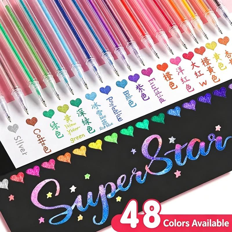 24/36/48개입 글리터 젤 펜 세트, 1.0mm 중 - Gel Ink Pen Set 리뷰 및 가격