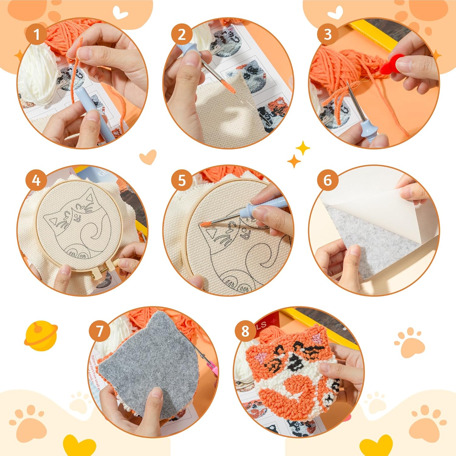 6pcs 펀치 바늘 자수 키트 DIY 스티치 컵 받침  - Graph Paper Pad 리뷰 및 가격