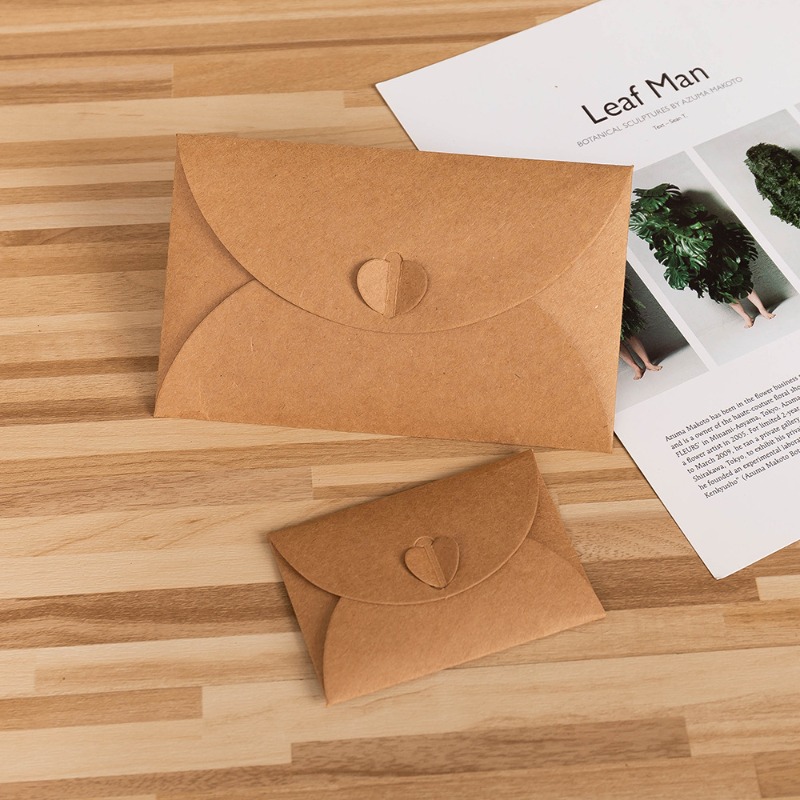 10Pcs 골드 호일 하트 크래프트 종이 봉투 인사말  - Letter Envelope Kraft 리뷰 및 가격