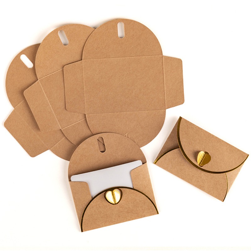 10Pcs 골드 호일 하트 크래프트 종이 봉투 인사말  - Letter Envelope Kraft 리뷰 및 가격