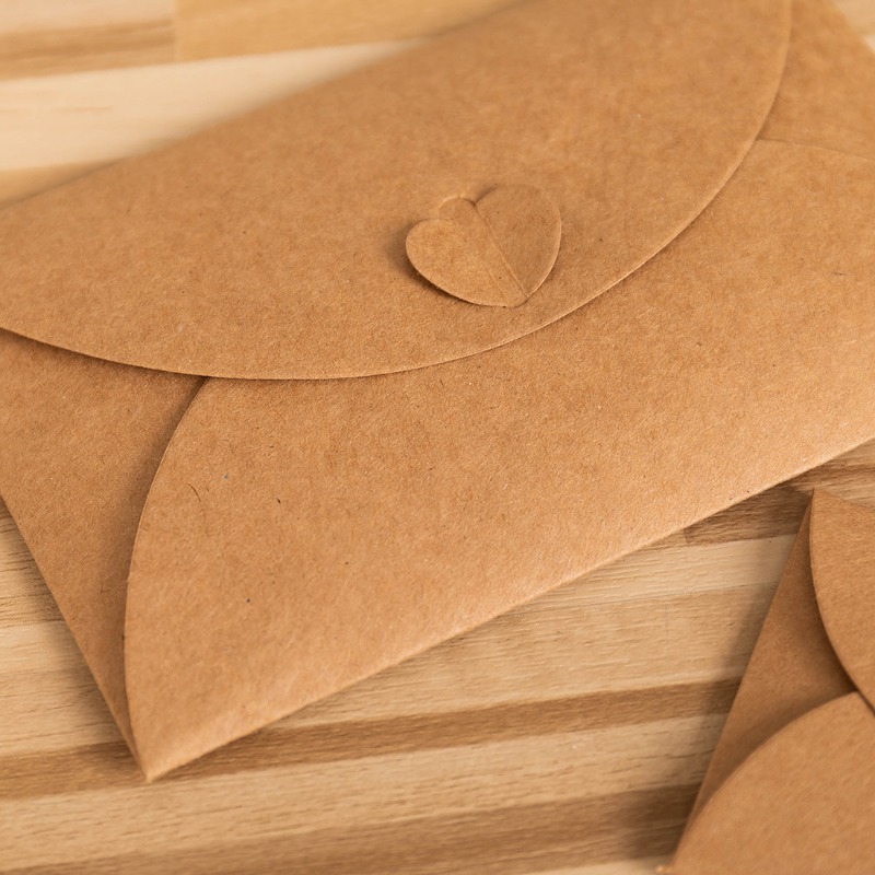 10Pcs 골드 호일 하트 크래프트 종이 봉투 인사말  - Letter Envelope Kraft 리뷰 및 가격