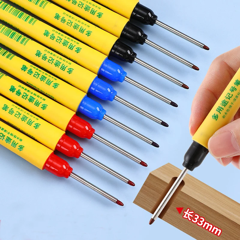 6개/세트 33mm 레드/블루/블랙 롱헤드 마킹펜 목공 - Whiteboard Marker Set 리뷰 및 가격
