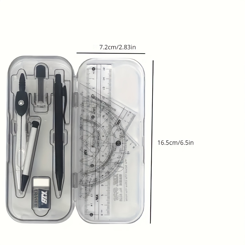 8가지 기능 수학 기하학 세트 (컴퍼스, 자, 각도기  - Compass Geometry Set 리뷰 및 가격