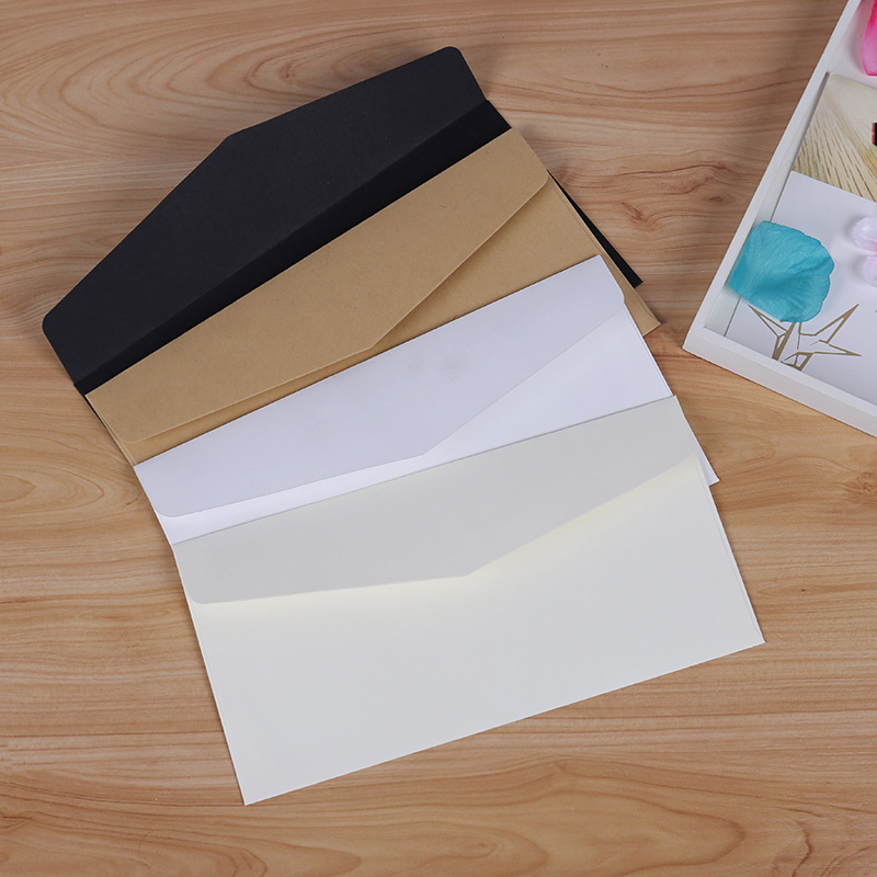 클래식 종이 봉투 화이트 블랙 크래프트 빈 종이 창 봉 - Letter Envelope Kraft 리뷰 및 가격