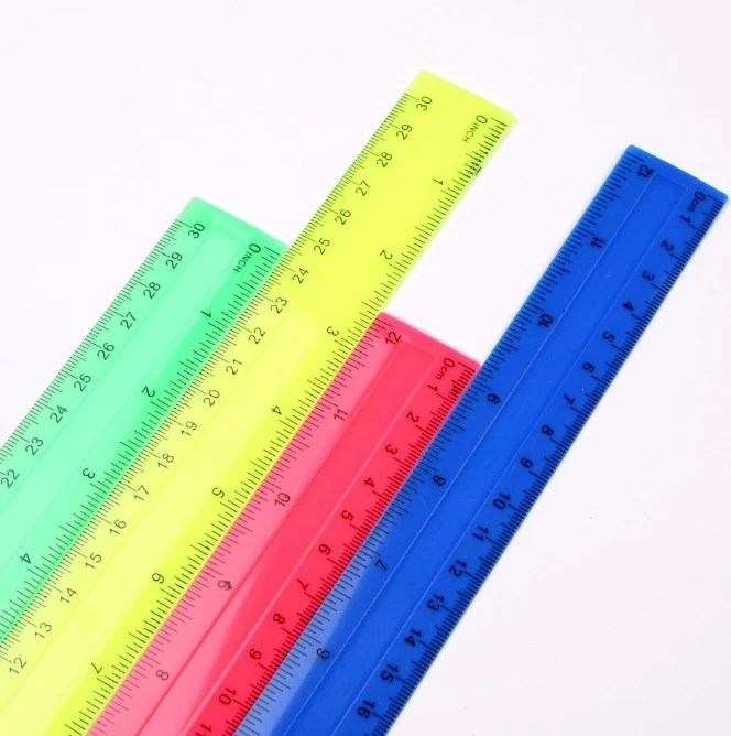 다채로운 투명 플라스틱 직선 눈금자, 30cm 카와이  - Ruler Set Transparent 리뷰 및 가격
