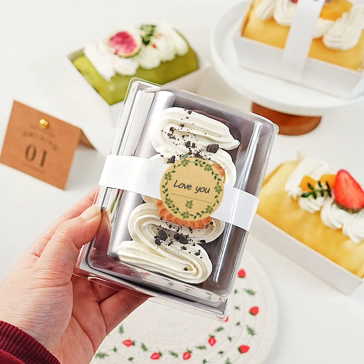 JCAC 500개/롤 빈 필기 가능 꽃무늬 크라프트 종 - Sticker Label Roll 리뷰 및 가격