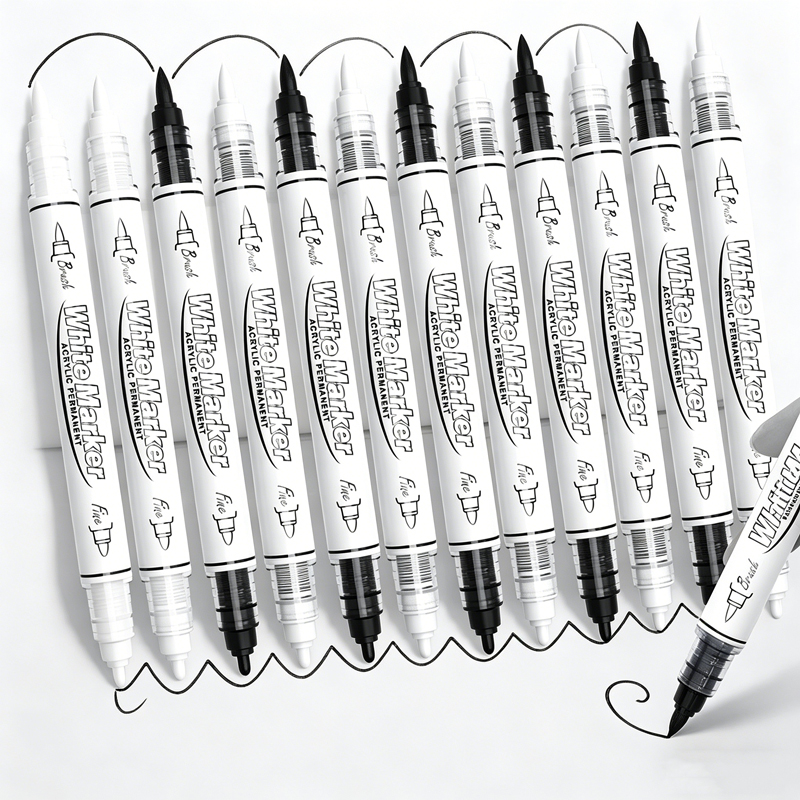 블랙/화이트 대용량 듀얼팁 영구 아크릴 페인트 펜, 미 - Whiteboard Marker Set 리뷰 및 가격