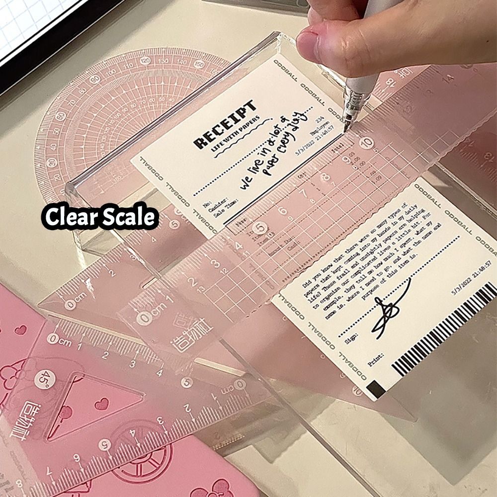 4 개/대 다기능 15/20CM 젤리 눈금자 세트 투명 - Ruler Set Transparent 리뷰 및 가격