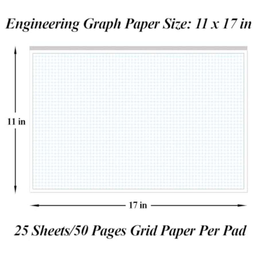 엔지니어링 그래프 용지 패드, 11x17 쿼드리 25매 - Graph Paper Pad 리뷰 및 가격