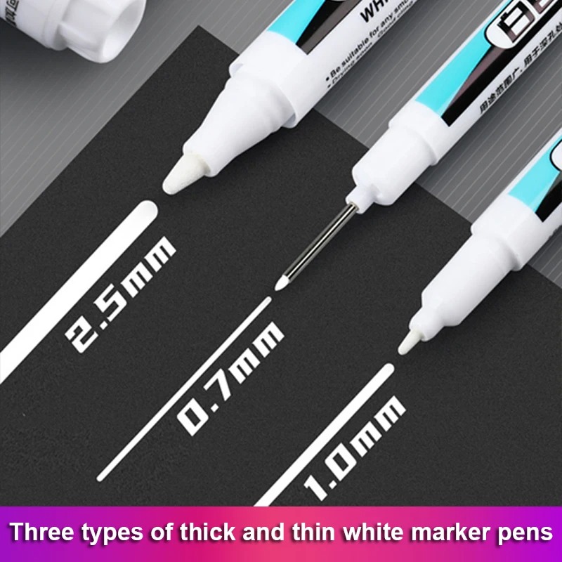 0.7/1.0/2.5mm 흰색 영구 마커 펜 1/3 개 - Correction Fluid White 리뷰 및 가격