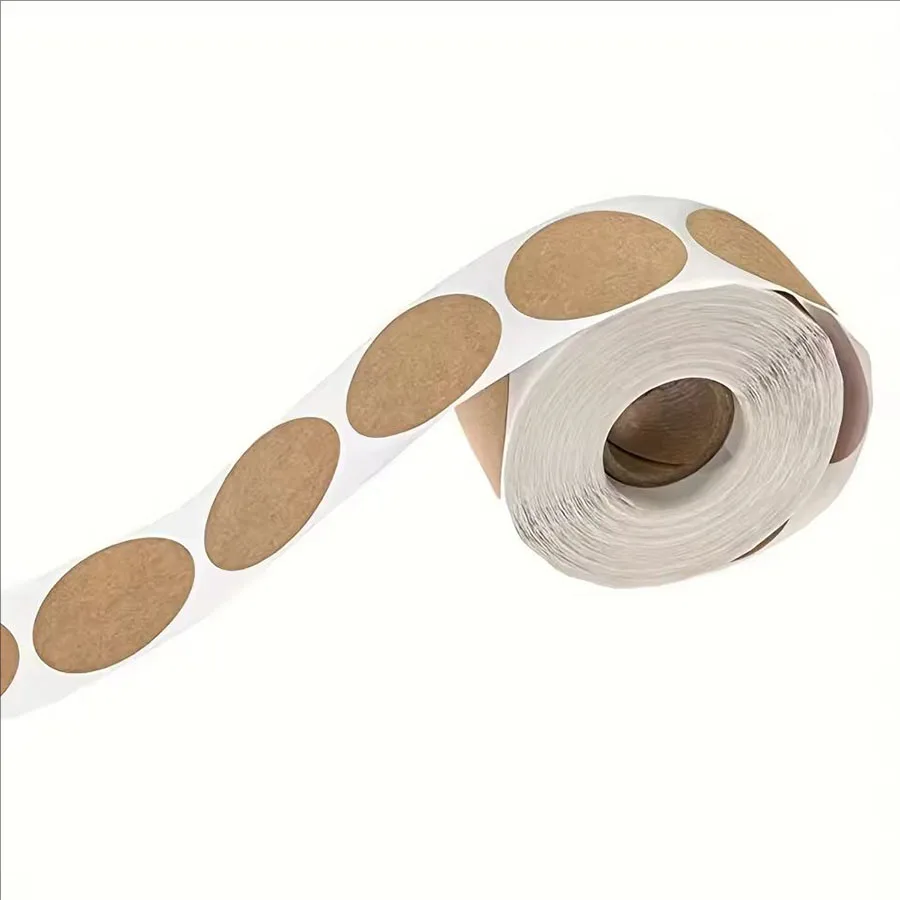 500 Pcs / 1 롤, 크래프트 라운드 자체 접착  - Sticker Label Roll 리뷰 및 가격