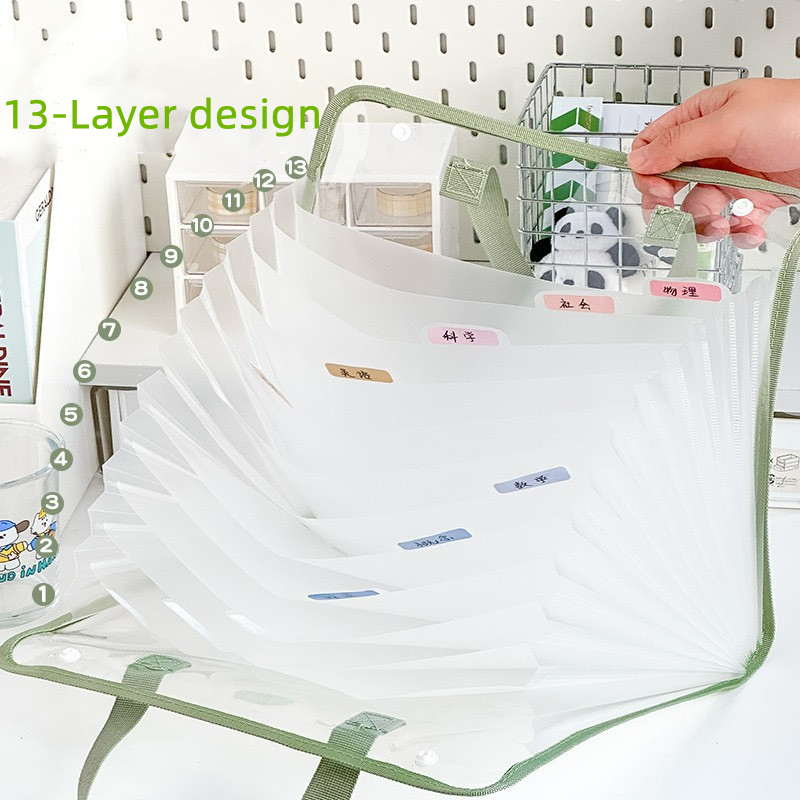 13 레이어 A4 파일 폴더 보관 주최자 가방 사무용품 - Is Stationery Office Supply 리뷰 및 가격