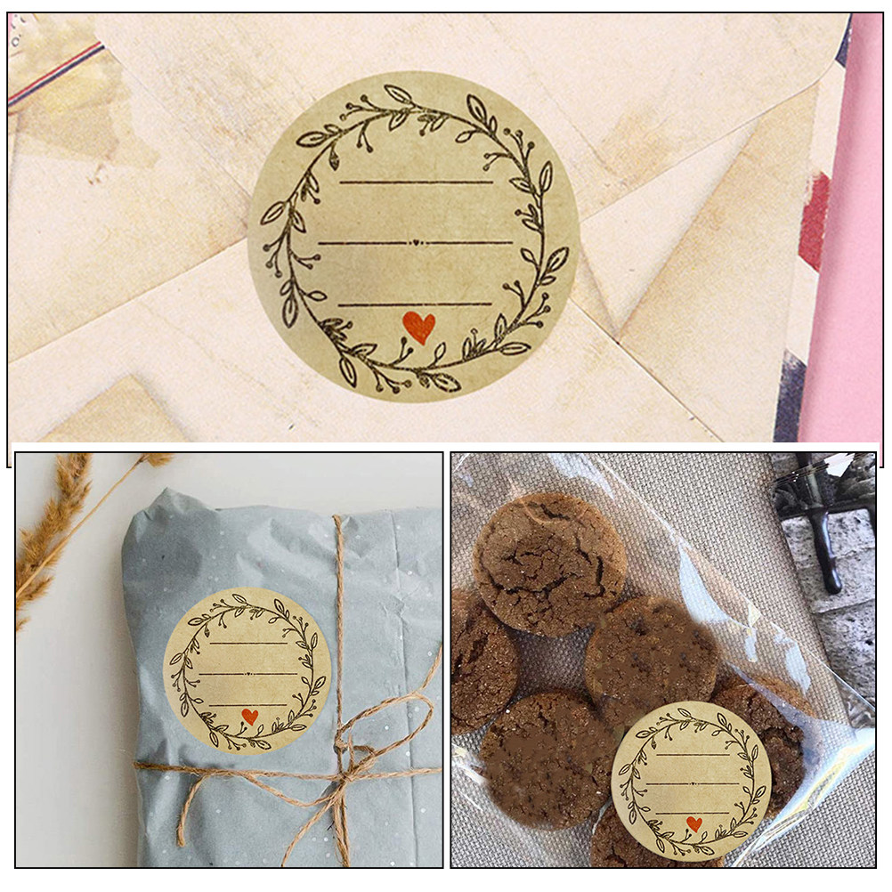 3 롤 크래프트 종이 원형 라벨 스티커 (항아리, 용기 - Sticker Label Roll 리뷰 및 가격